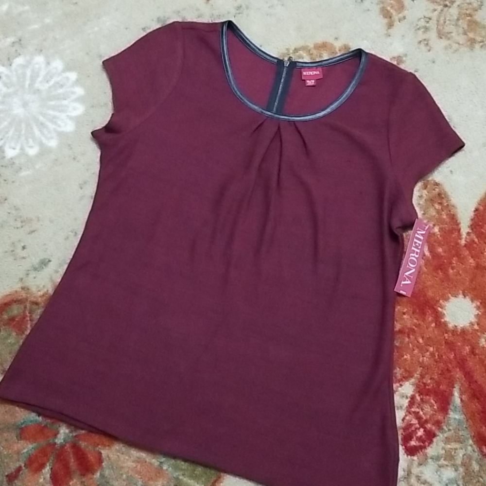 💕Merona NWT knit zipper top